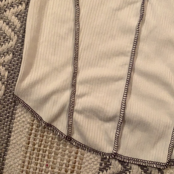 White Reversed Stitch Tank Top size Small - Picture 3 of 3